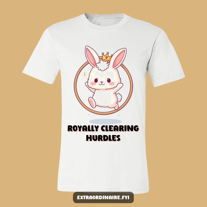 Funny Bunny Crown Hoop T-Shirt: Wear Your Majestic Leap