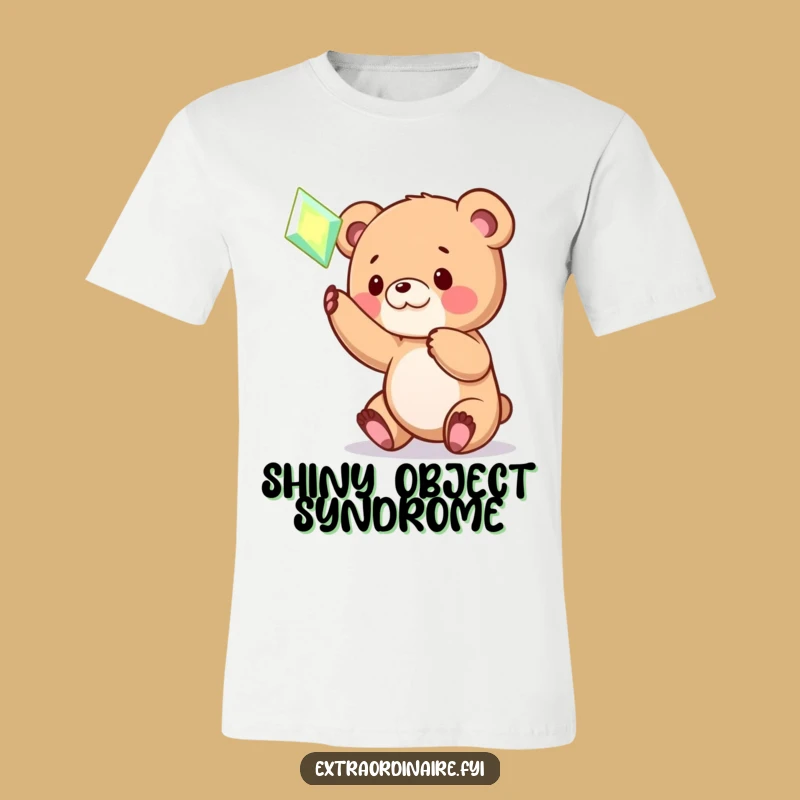 Funny Bear Cub Gem Batting Tee: Playful Discovery Gift for All Ages