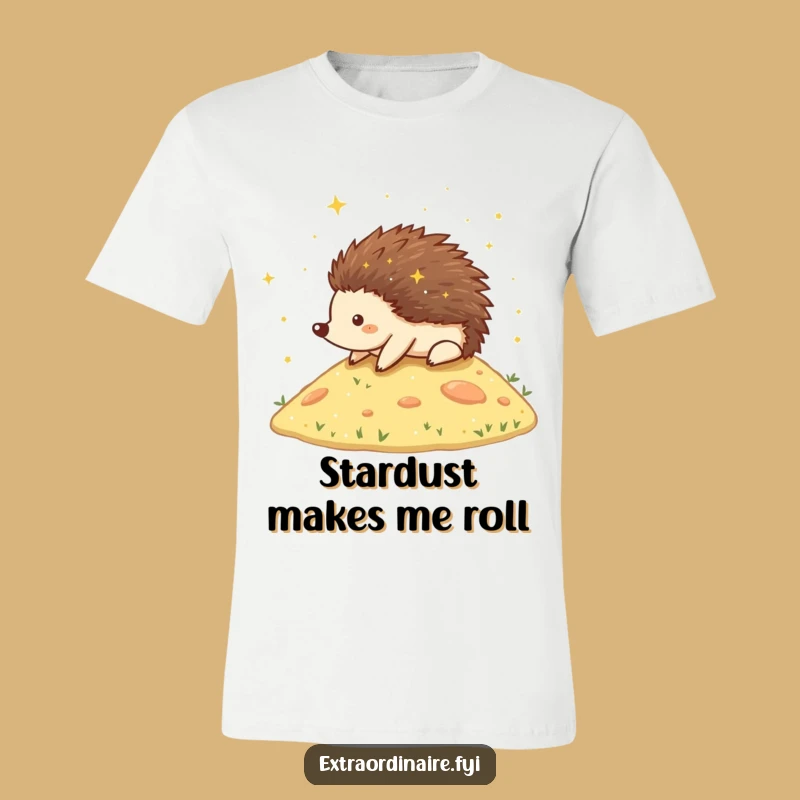 Funny Hedgehog Stardust T-Shirt: Magical Rolling Critter Tee, Your Next Funny Gift
