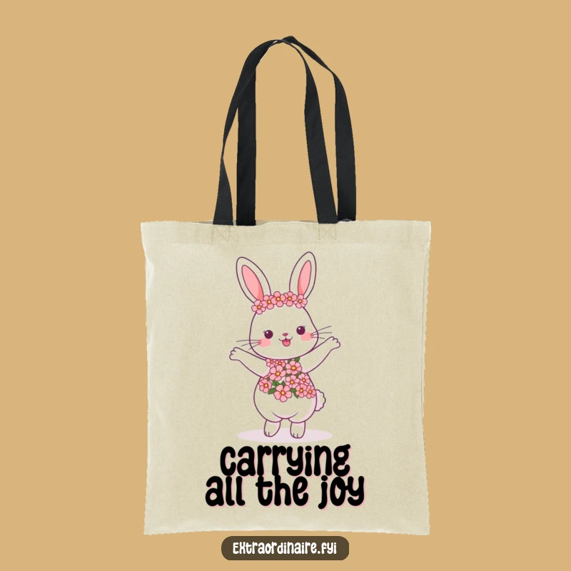 Funny Dancing Rabbit Garland Tote Bag - Carry Joy Everywhere