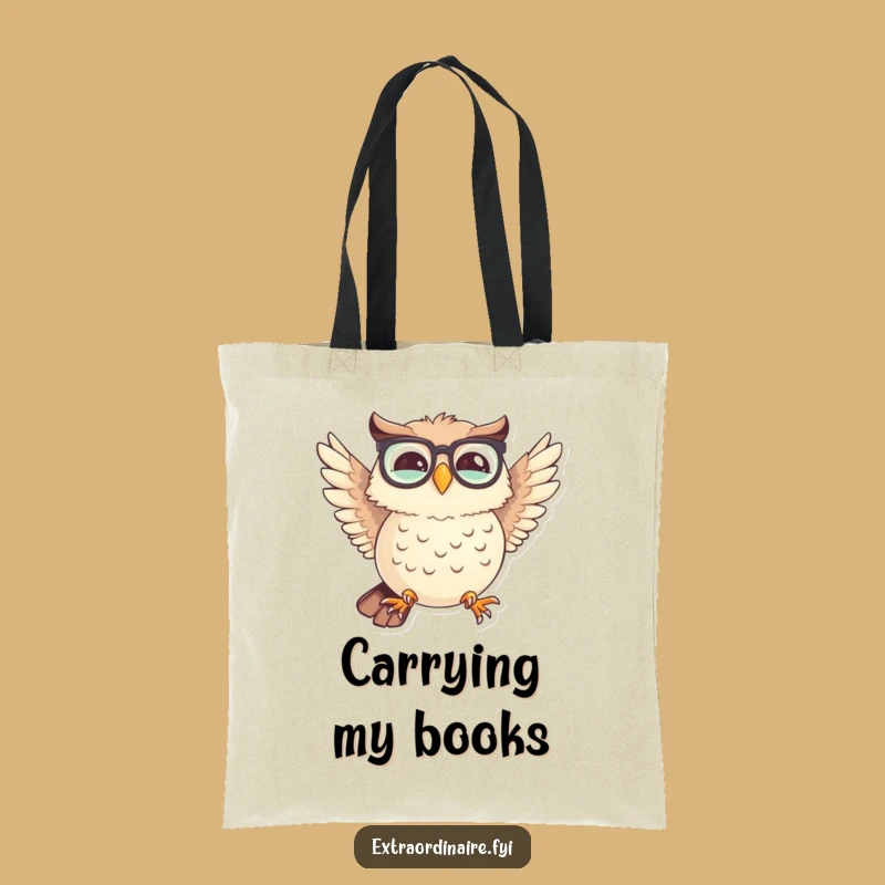 Funny Owl Spectacles Tote Bag: Carry Your Wisdom and Humor