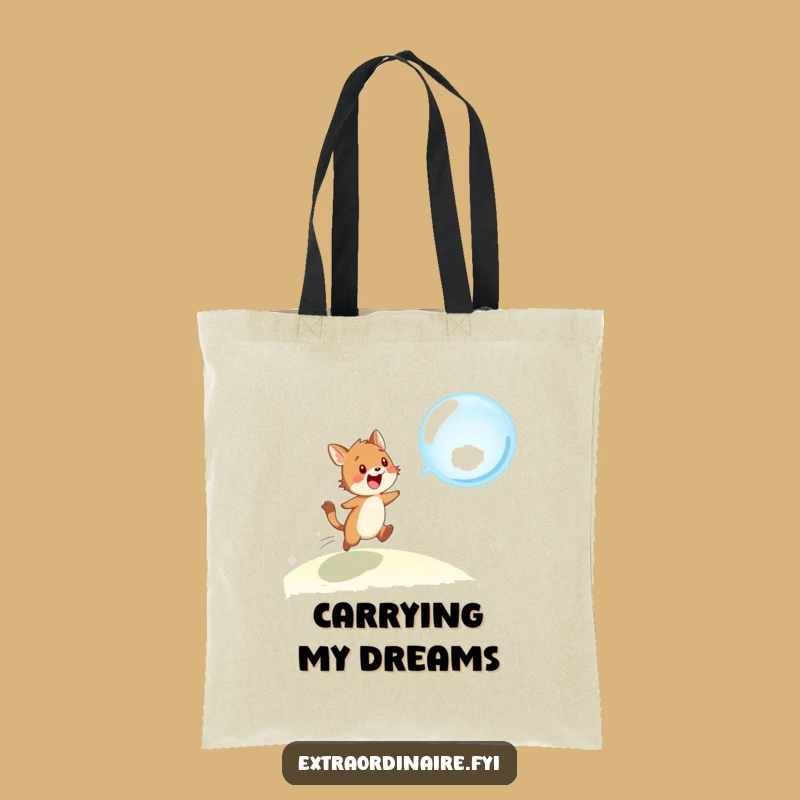 Funny Animal Bubble Chase Tote Bag - Stylish & Whimsical Pet Carry-All