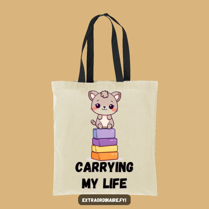 Funny Balancing Animal Tote Bag: Carry Your Playfulness Funny Gift