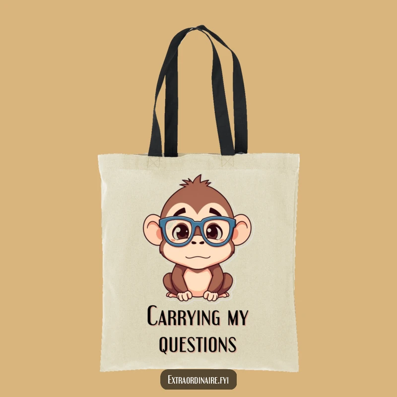 Funny Monkey Tote Bag: Carry Your Confusion with Style