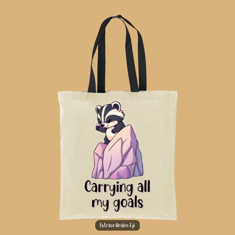 Funny Badger Mountain Tote Bag: Carry Your Adventures with Hilarious Style