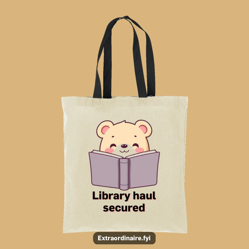 Funny Bear Book Tote Bag: Carry Your Laughs and Literature Hilariously