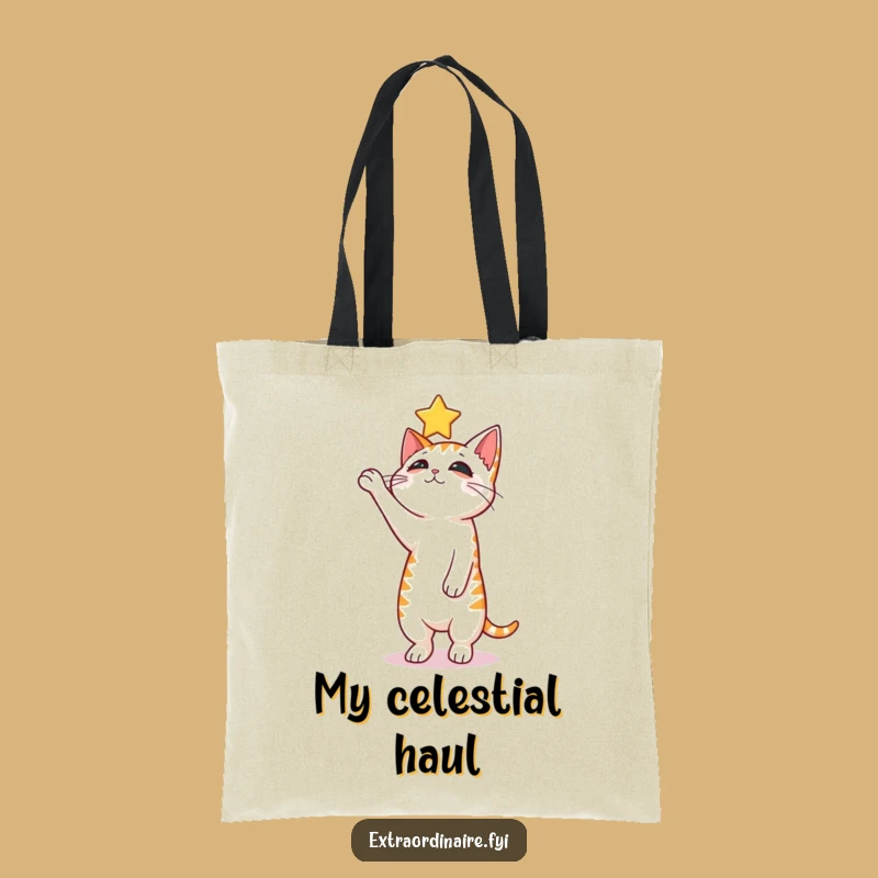 Funny Curious Cat Tote Bag - Carry Your Dreams with Whimsical Flair