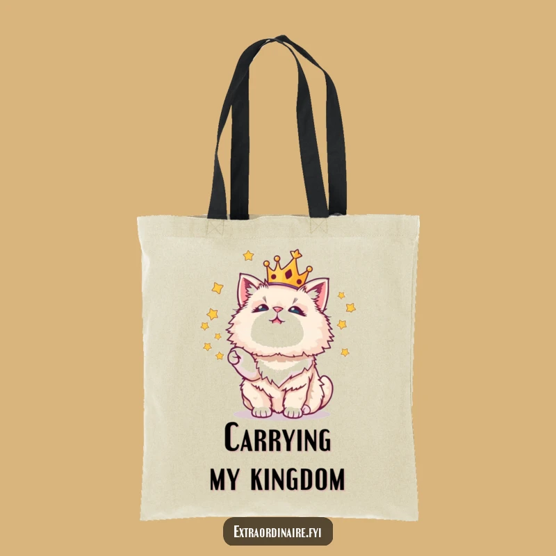 Funny Juggling Cat Tote Bag, A Chic Accessory for Cosmic Charm