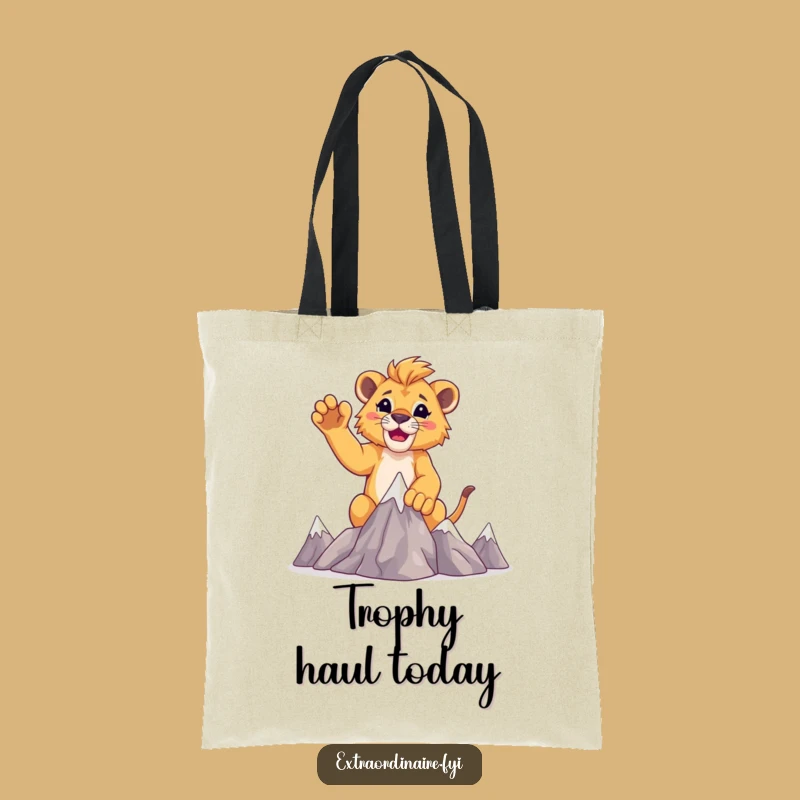Funny Lion Cub Explorer Tote Bag: Carry Your Triumphs and Treasures