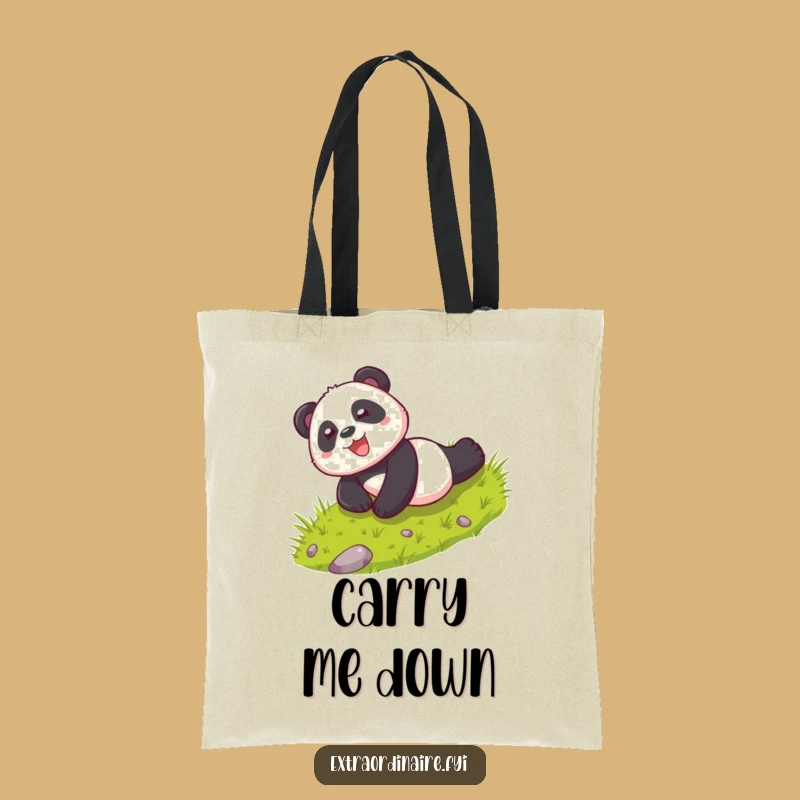 Funny Playful Panda Rolling Tote Bag: Carry Your Joy with This Humorous Gift