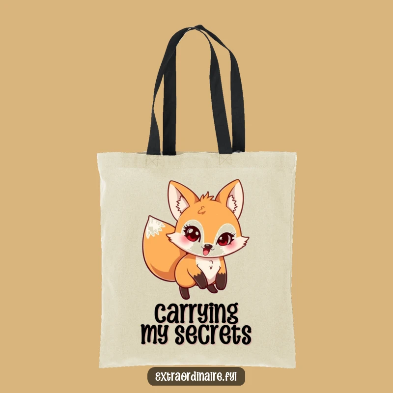 Funny Pouncing Fox Tote Bag: Mischievous Critter Carryall, Eco-Funny Gift
