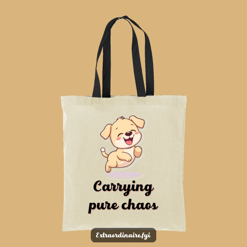 Funny Puppy Giggling Tote Bag - Carry Your Joy Everywhere