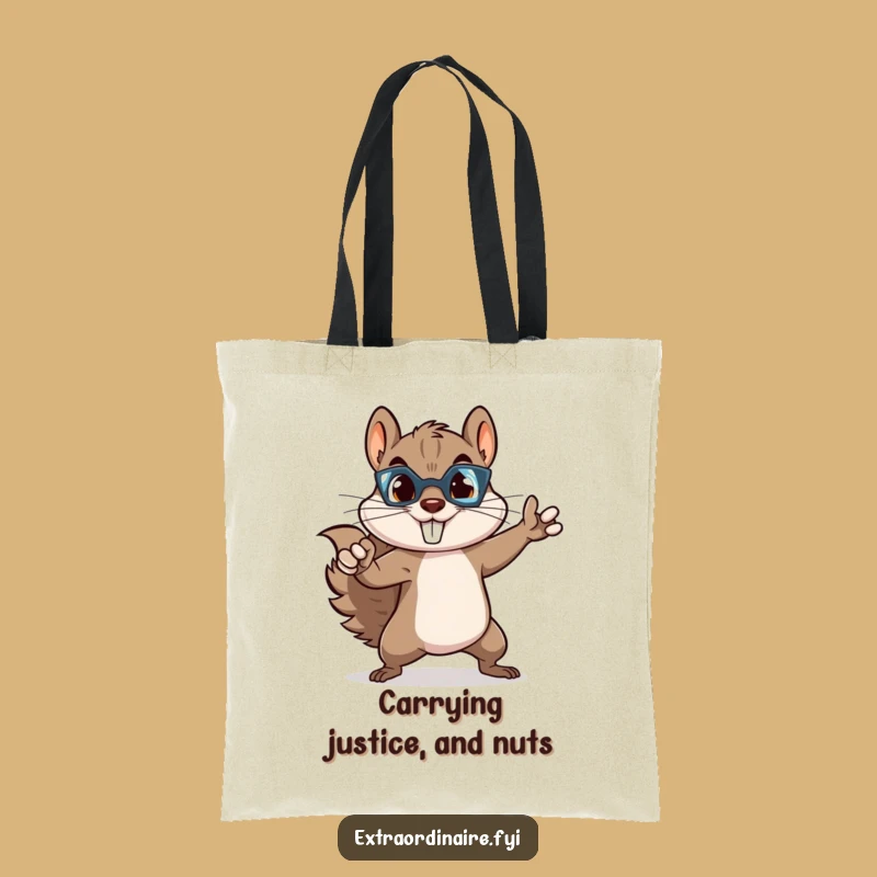 Funny Squirrel Superhero Tote Bag: Carry Your Essentials with Hilarious Heroism