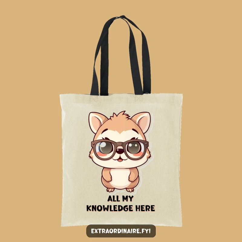 Funny Startled Animal Glasses Tote Bag - Quirky & Stylish Carry-All