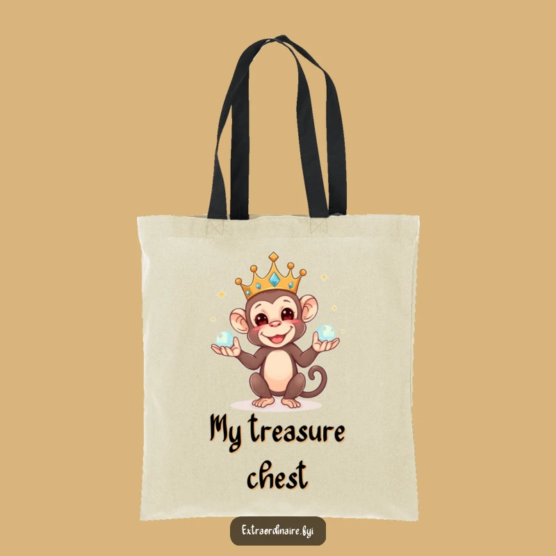 Mischievous Monkey Juggler Tote Bag: Carry Your Treasures with Flair, Handy Funny Gift