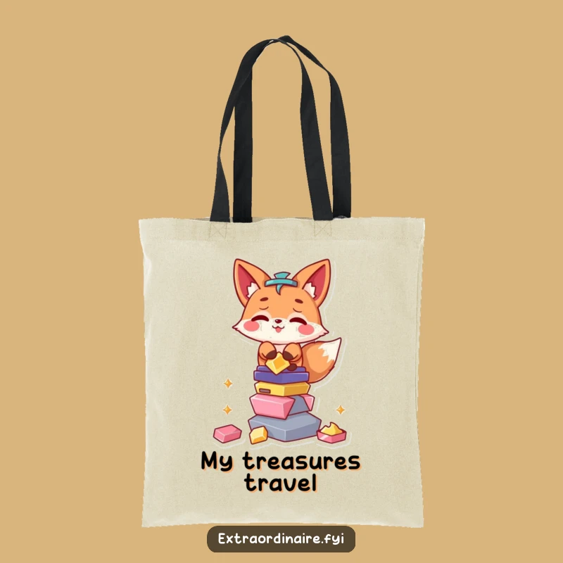 Funny Fox Tote Bag: Carry Your Treasures - A Hilarious Gift for Shoppers